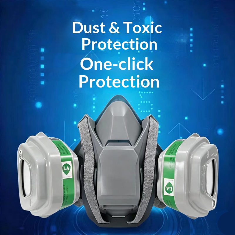 Dust Mask Construction - 실리콘 6502QL 퀵 버클 가스 마스크
