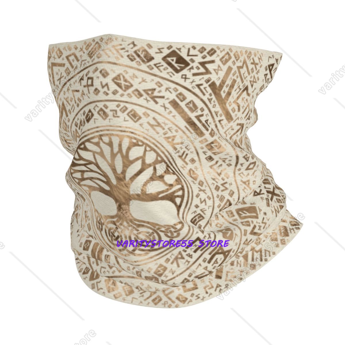 Neck Gaiter Face Cover - 커스텀 생명의 나무 바이킹 이그드라실 룬