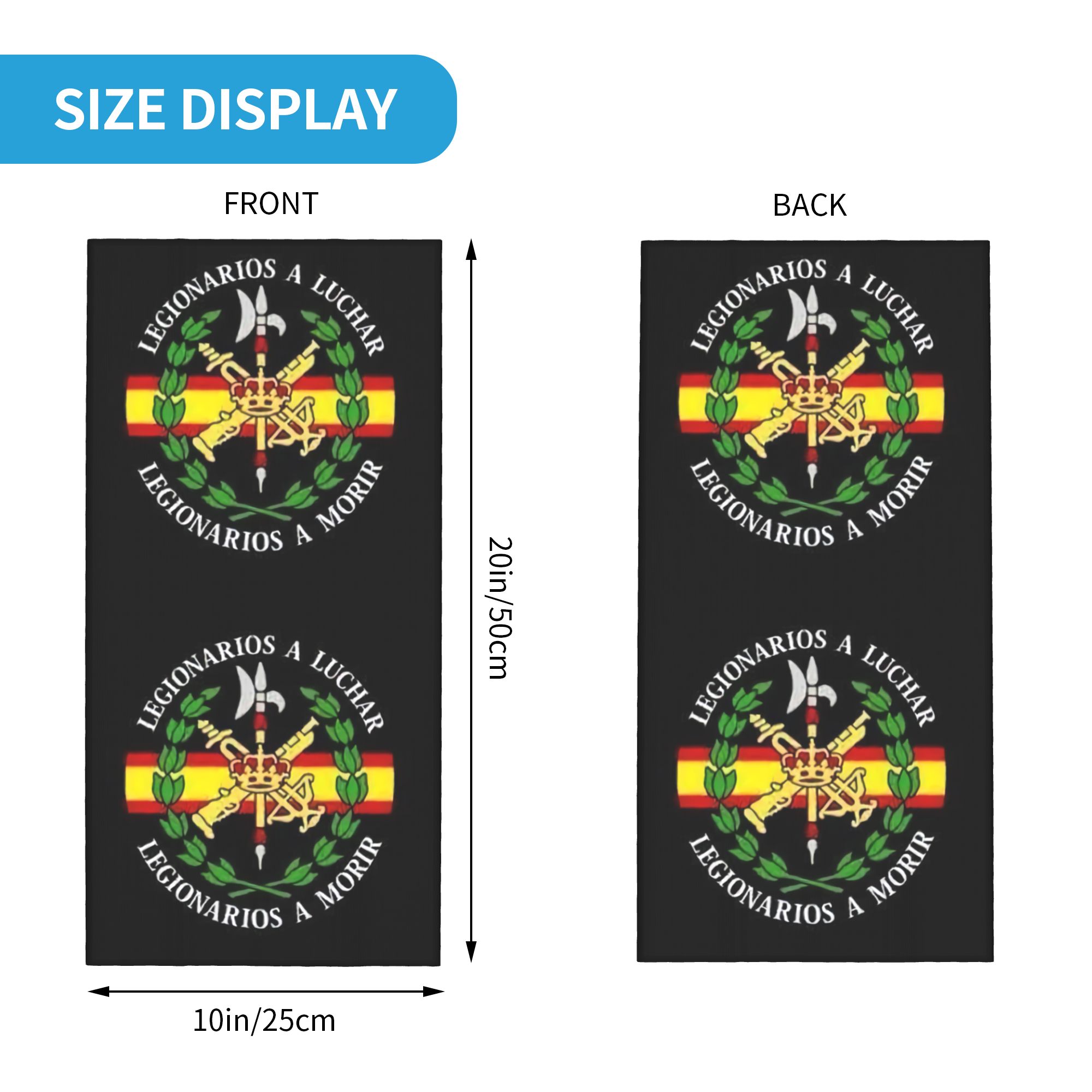 맞춤형 스페인 군단 반다나 넥 게이터 방풍 페이스 스카 - Neck Gaiter Face Cover 리뷰 및 가격