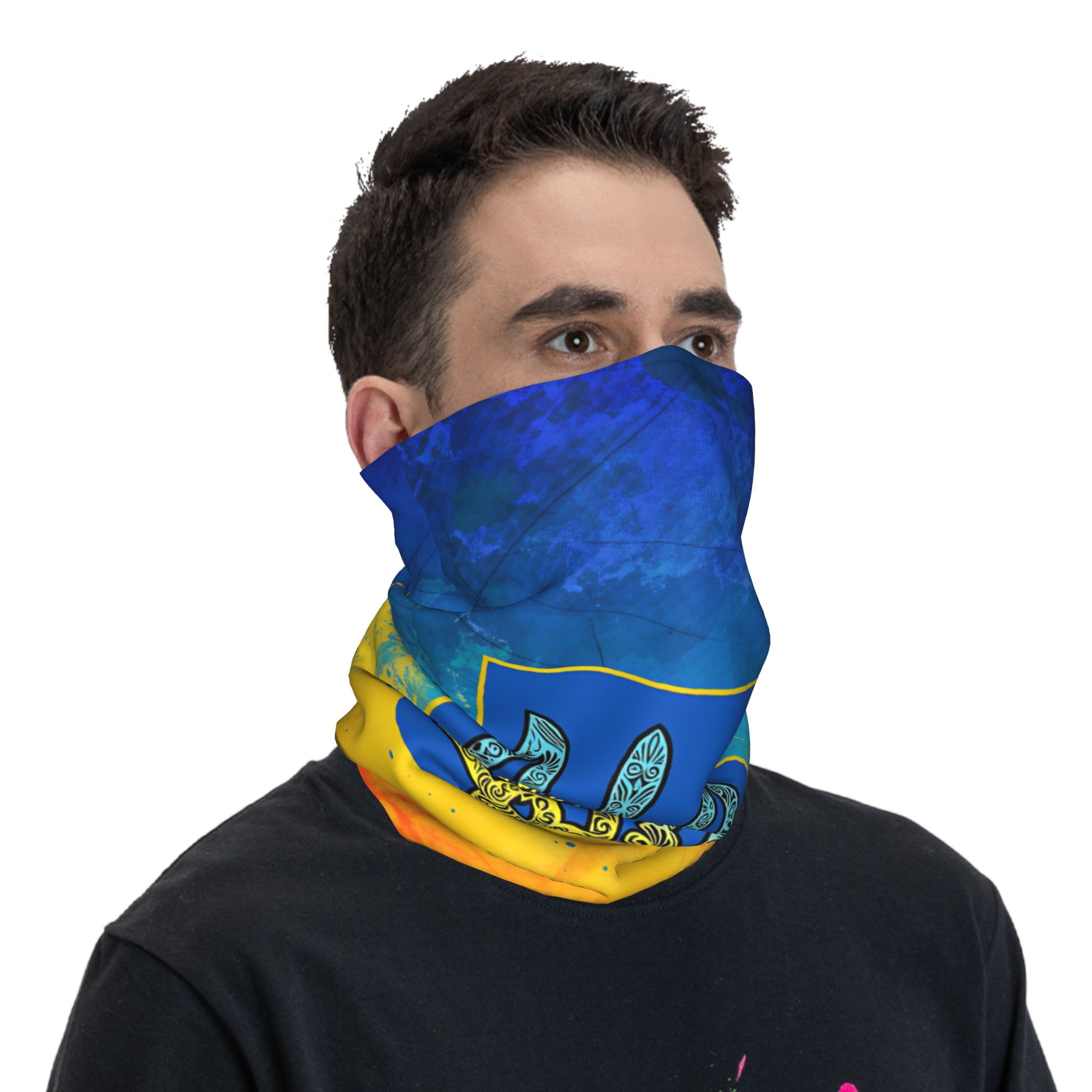 우크라이나 삼색 엠블럼 발라클라바 야외 스포츠 자전거  - Neck Gaiter Face Cover 리뷰 및 가격