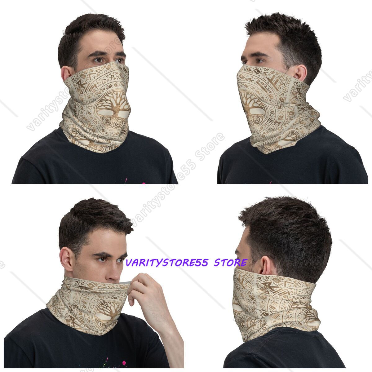 커스텀 생명의 나무 바이킹 이그드라실 룬 문양 반다나  - Neck Gaiter Face Cover 리뷰 및 가격