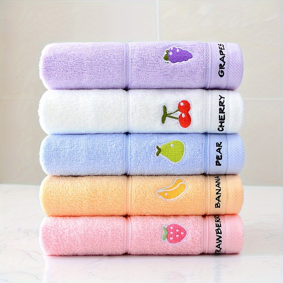 3가지 무작위 색상의 과일 무늬 수건, 순면 어린이 수 - Cloth Face Mask Washable 리뷰 및 가격