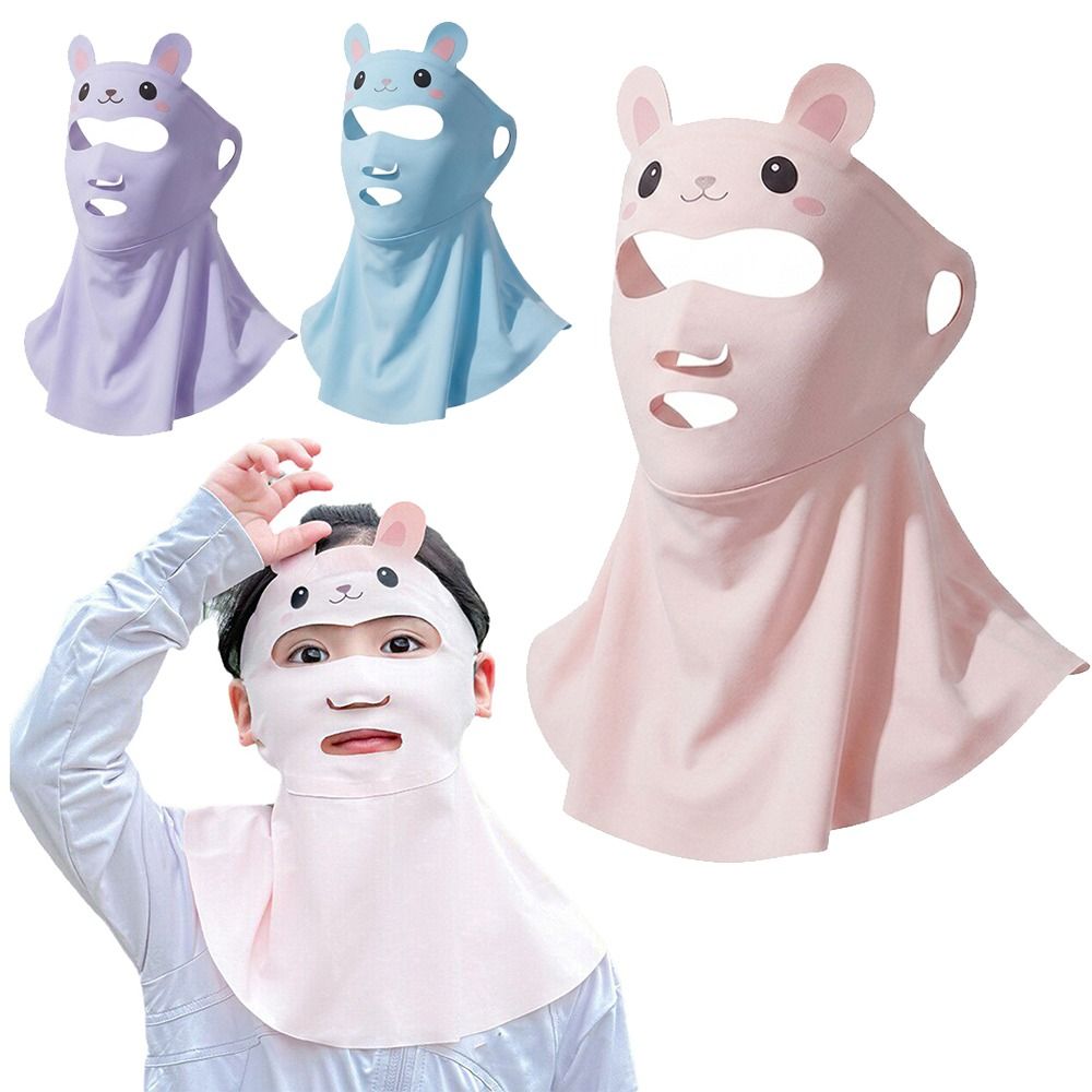 토끼 디자인 어린이용 자외선 차단 마스크 가볍고 얇은  - Kids Face Mask 리뷰 및 가격