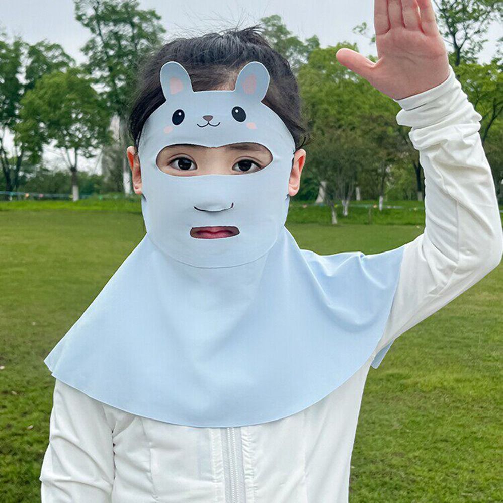 토끼 디자인 어린이용 자외선 차단 마스크 가볍고 얇은  - Kids Face Mask 리뷰 및 가격