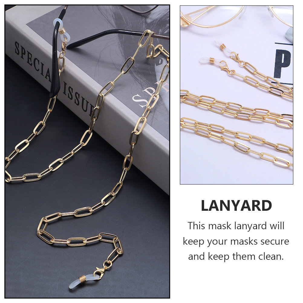 메탈 골드 페이퍼클립 링크 안경 체인 마스크 랜야드 홀 - Mask Chain Holder 리뷰 및 가격