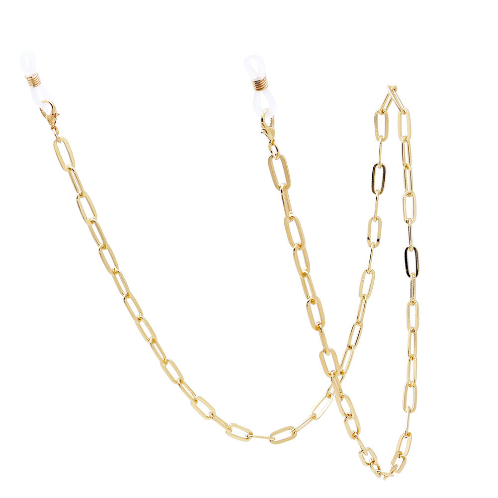 메탈 골드 페이퍼클립 링크 안경 체인 마스크 랜야드 홀 - Mask Chain Holder 리뷰 및 가격