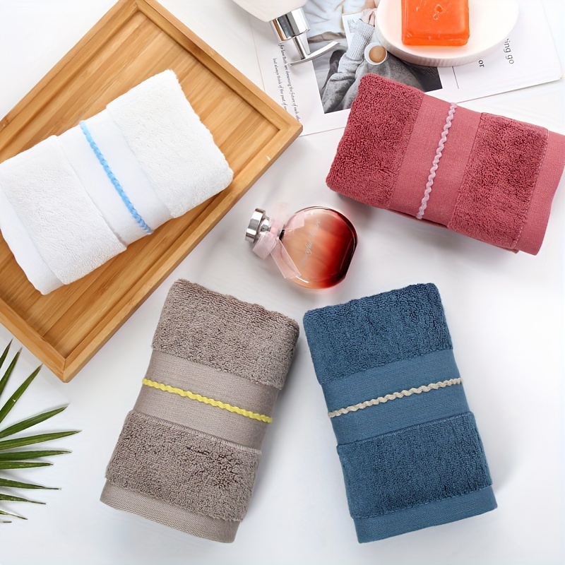 대나무 욕실 타월 세트 - 부드러운 자수 34x74cm - Cloth Face Mask Washable 리뷰 및 가격